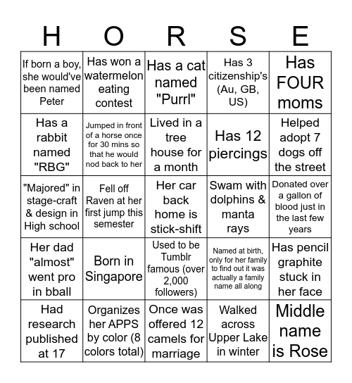 Team Bonding BINGO Card