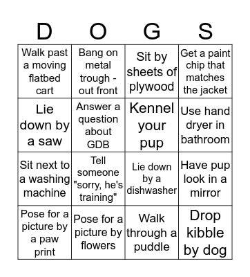Home Depot Bingo Card
