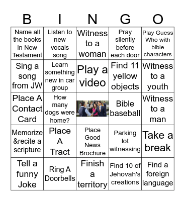 SERVICE TIME Bingo Card