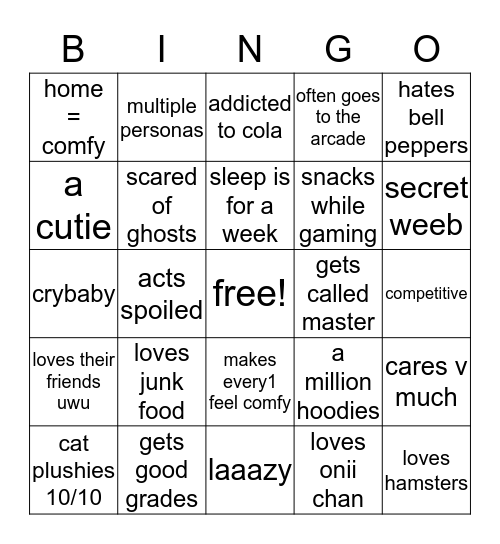r u umaru?? BINGO Card
