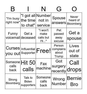 Bloomy Bingo Card