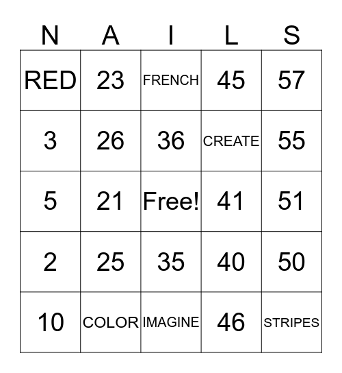 color street Bingo Card