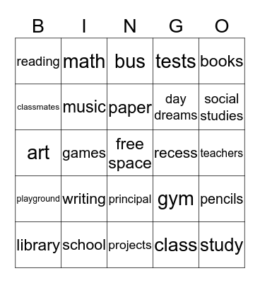 CENTRAL HIGH SCHOOL - 50TH CLASS REUNION Bingo Card