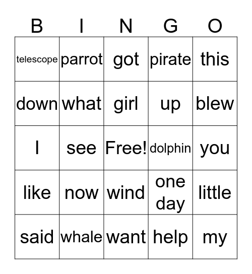 2-7 Bingo Card