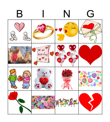 Com. Vday Bingo Card
