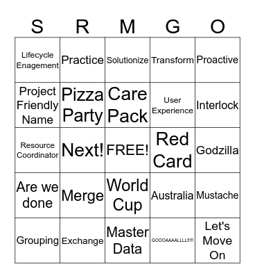 GSD SRM BINGO!! Bingo Card