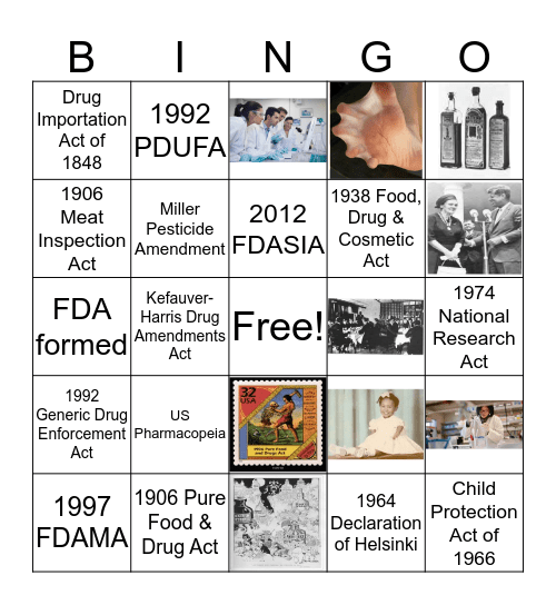 Federal Regulations BINGO! Bingo Card