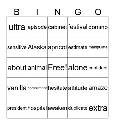 Step 5.5 Bingo Card