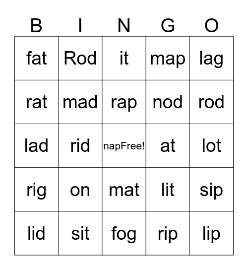 Level 1.1 Bingo Card