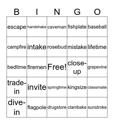4.2 Bingo board Bingo Card