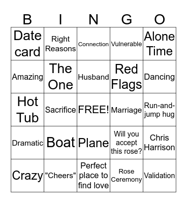 Pilot Pete Bingo Card