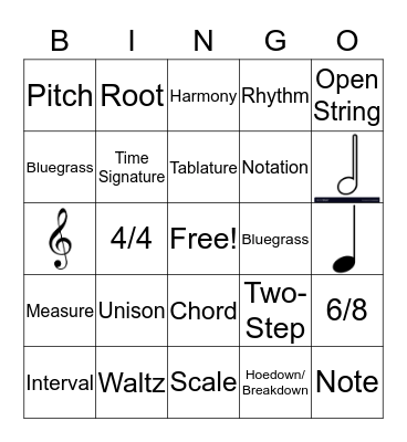 JAM Bingo Card