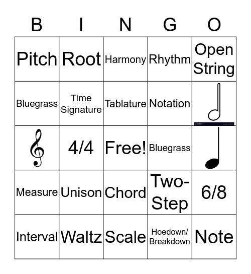 JAM Bingo Card