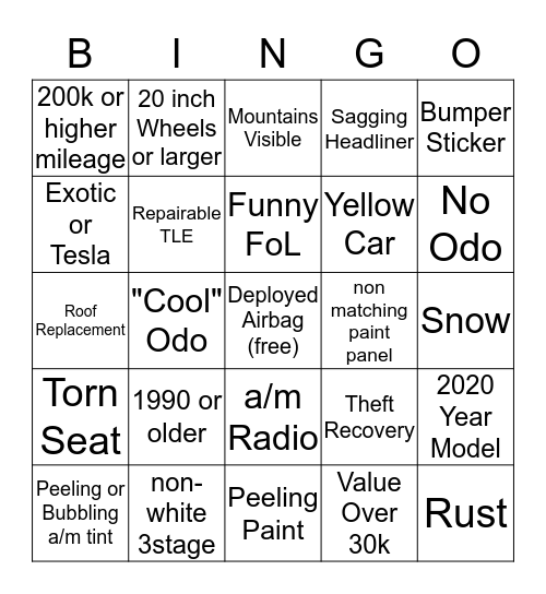 TLENGO Bingo Card