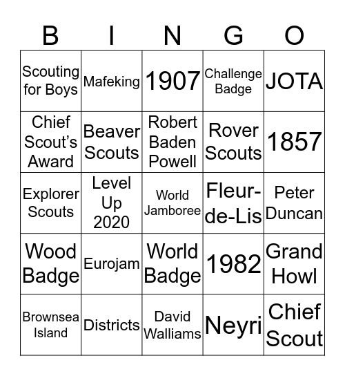 Founders Day 2020 Bingo Card