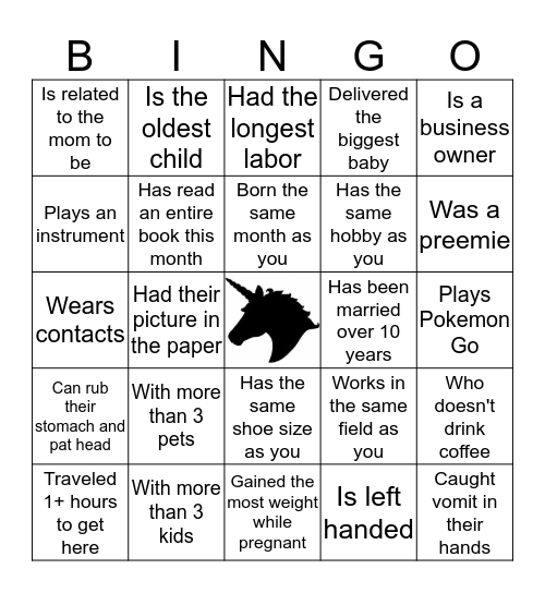 Find someone who...  Bingo Card