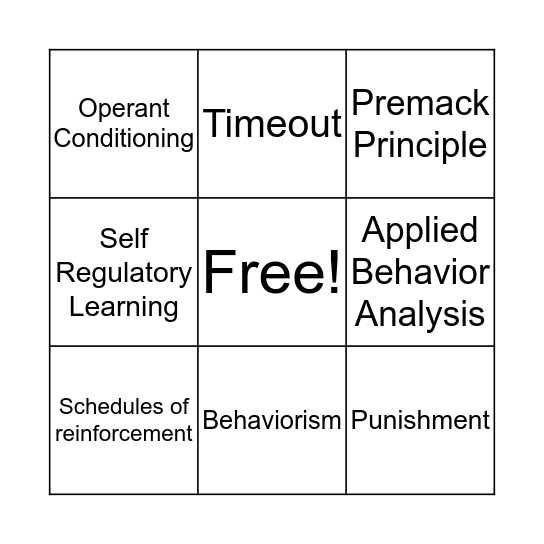 Chapter Terms Bingo Card