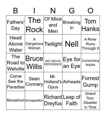 MOVIE BINGO Card