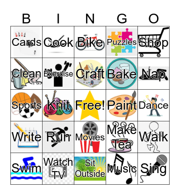 Leisure Bingo Card