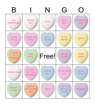 HPIC Valentine's Day Bingo Card