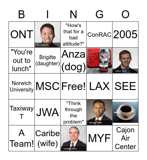 Vince's Retirement Bingo  Bingo Card