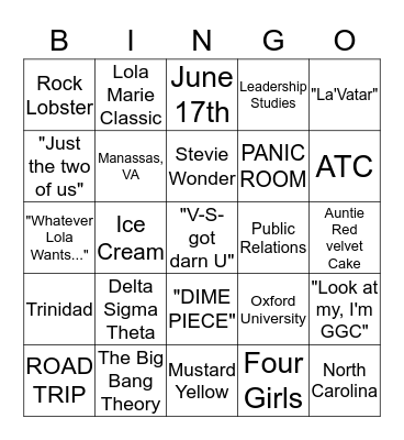 FRIEND or FAUX BIRTHDAY CELEBRATION Bingo Card