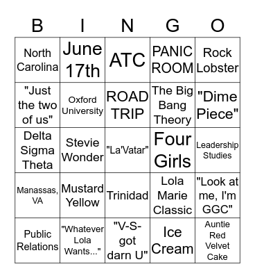 FRIEND or FAUX BIRTHDAY CELEBRATION Bingo Card