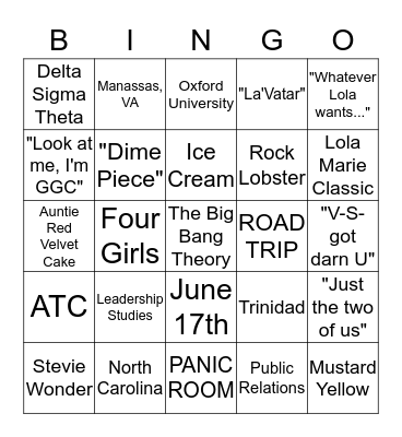 FRIEND or FAUX BIRTHDAY CELEBRATION Bingo Card