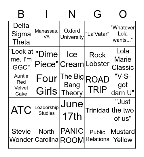 FRIEND or FAUX BIRTHDAY CELEBRATION Bingo Card