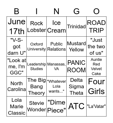 FRIEND or FAUX BIRTHDAY CELEBRATION Bingo Card