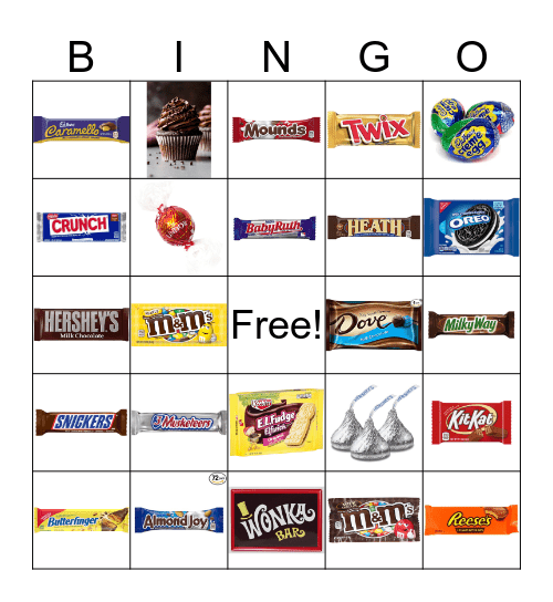 Chocolate Bingo! Bingo Card