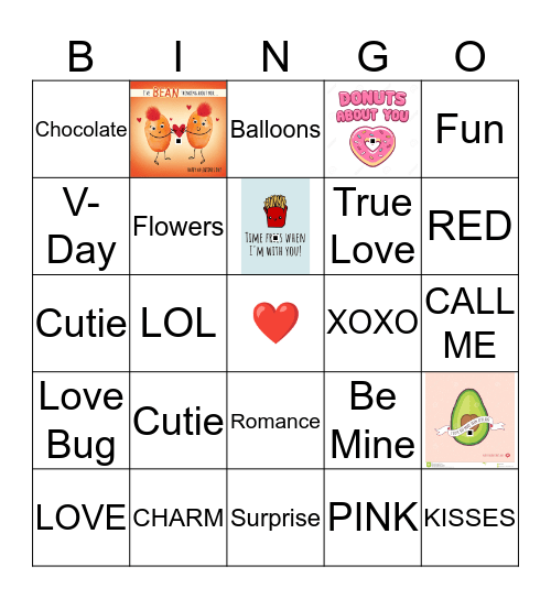 NHS Valentine’s Bingo Card