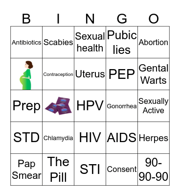 Sexual Health  Bingo Card