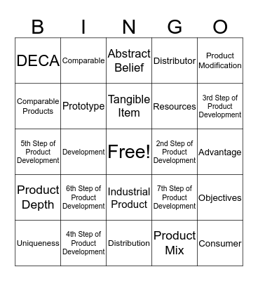 30.1 BINGO Card