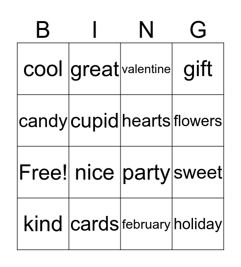 gabby Bingo Card