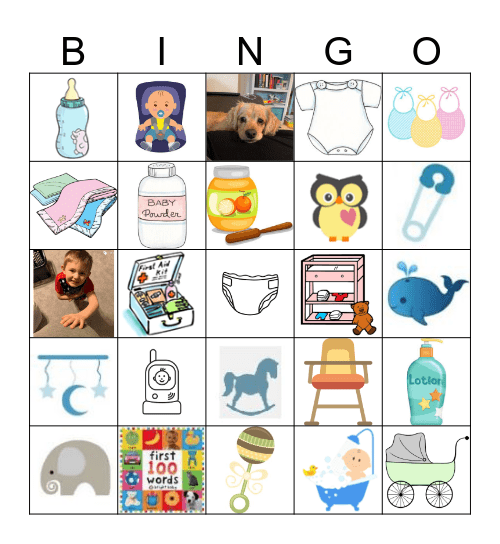 Morgan's Baby Shower Bingo Card