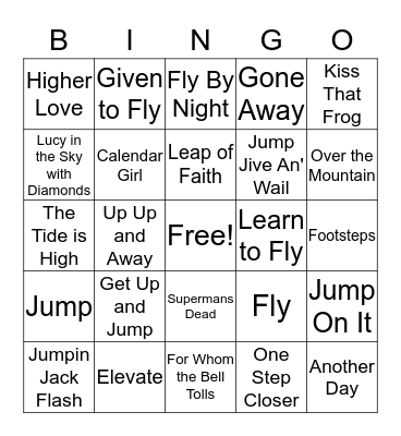 Kelley's Leap Year Mix Bingo Card