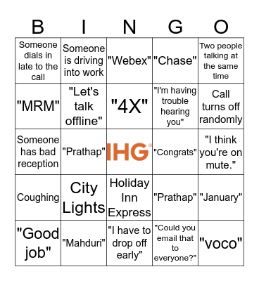 Omni-Channel Ops Bingo Card