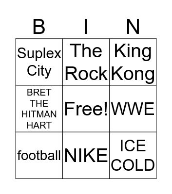 Nick BINGO Card