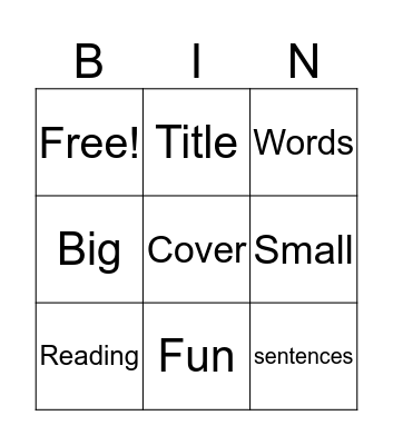 Books Bingo Card