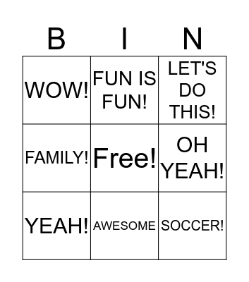SKJEI PLAY Bingo Card