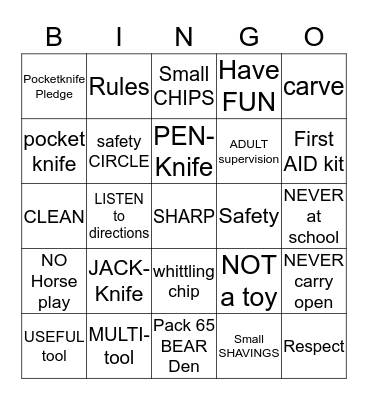 What's in your purse/pocket BINGO Card #1 Bingo Card