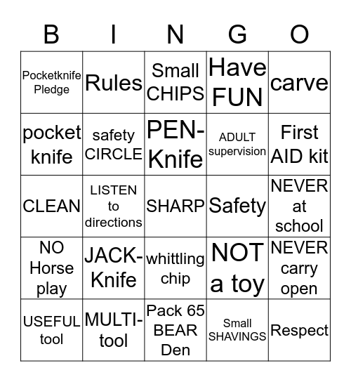 What's in your purse/pocket BINGO Card #1 Bingo Card