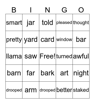 Valentine's Bingo Card