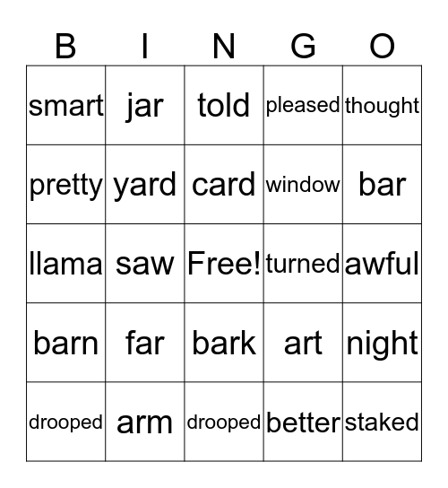 Valentine's Bingo Card