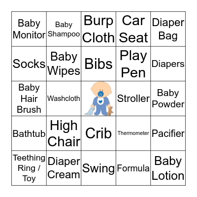 Baby Bingo Card