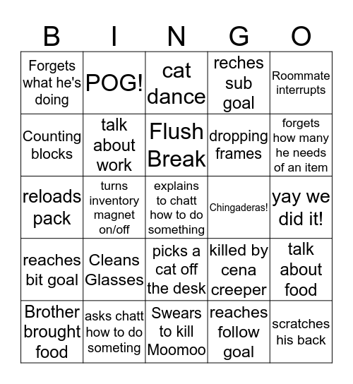 Kikkiisyourfriend BINGO Card