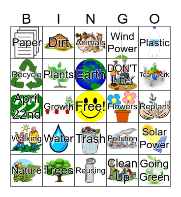 Earth Day Bingo! Bingo Card