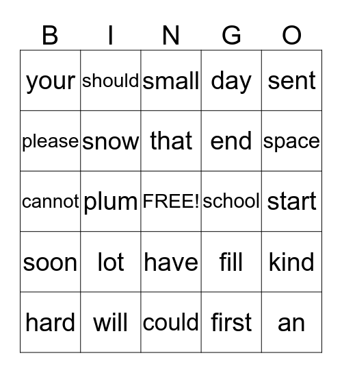 BINGO Card