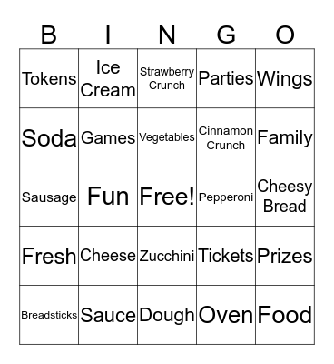 Piper BINGO Card